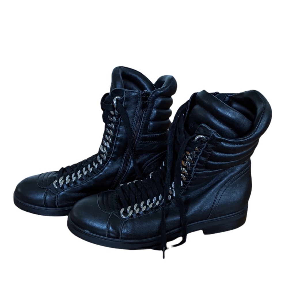 Lust for Life Oasis Black Moto Combat Boots Size 9